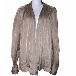 JACQUES MOLKO PARIS OPEN FRONT SILK BLOUSE